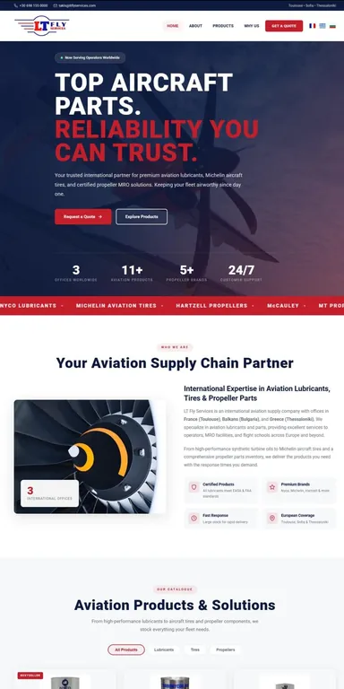 Ιστοσελίδα ltflyservices.com